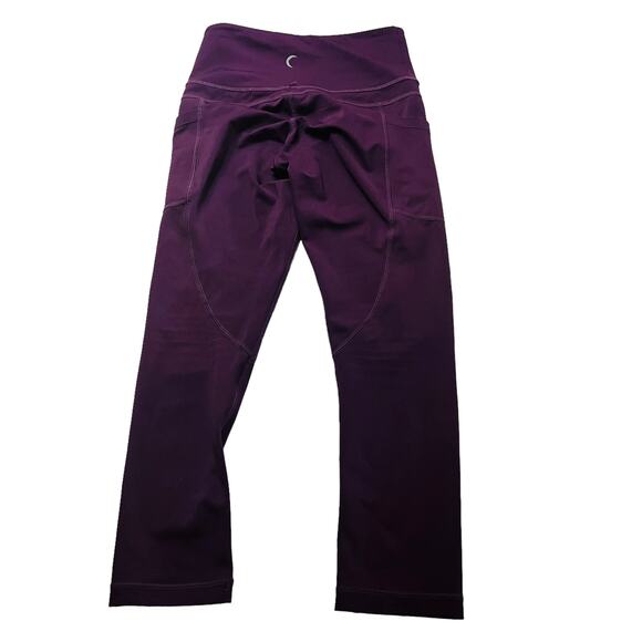 Zyia Active High Rise Pocket Crop Leggings Size 0 Purple - Picture 3 of 10
